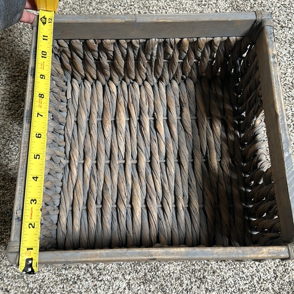 Rustic Gray Washed Basket - Picture 2 of 5